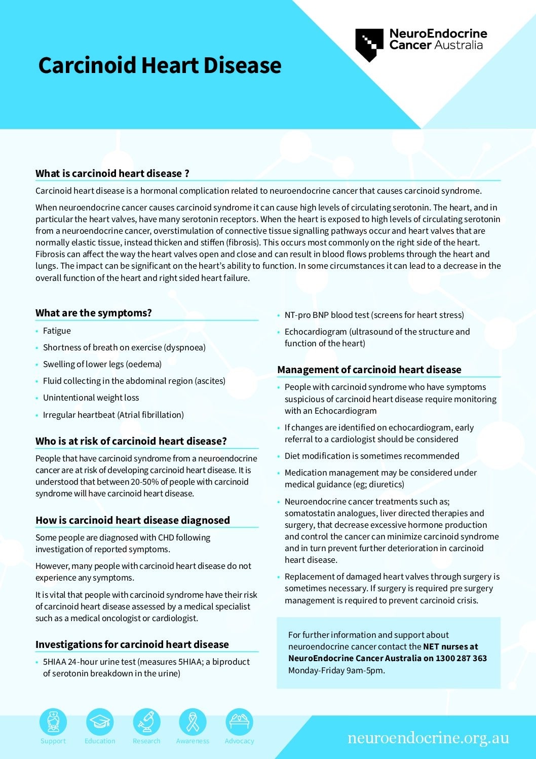 Carcinoid Heart Disease Factsheet A4
