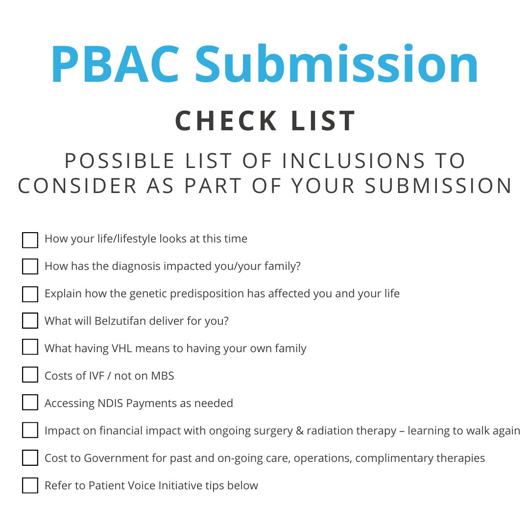PBAC Checklist