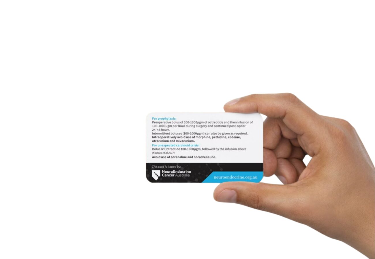 Patient card – Medical Alert | NeuroEndocrine Cancer Australia
